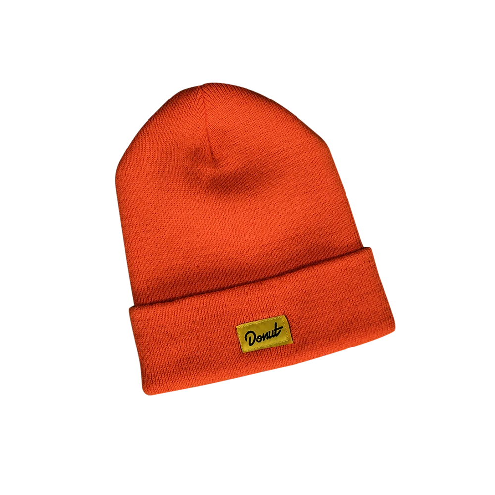 Donut Box Logo Beanie - Orange 3 Donut Box Logo Beanie - Orange