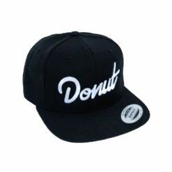Donut Snapback Hat - Black