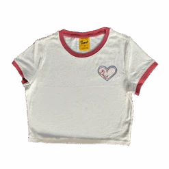 Heart Ringer Crop T-Shirt