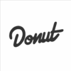 Donut Sticker - 6" - Black -Clothing Store Sticker black