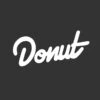 Donut Sticker - 6" - White -Clothing Store Sticker white