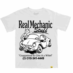 Real Mechanic Stuff Give It A Whirl T-Shirt - White